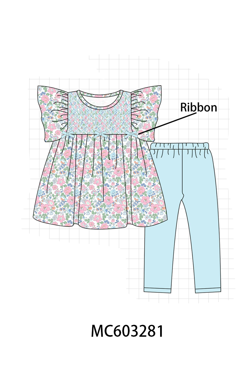 PO83 Vintage floral print smocked collection