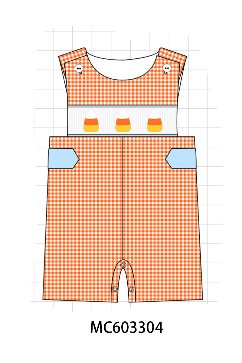 PO83 Purple halloween candy smocked collection