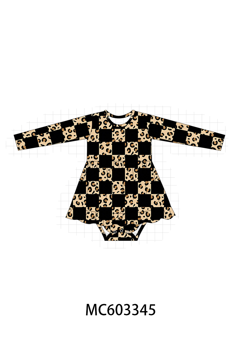 PO83 Black leopard checkered bamboo collection