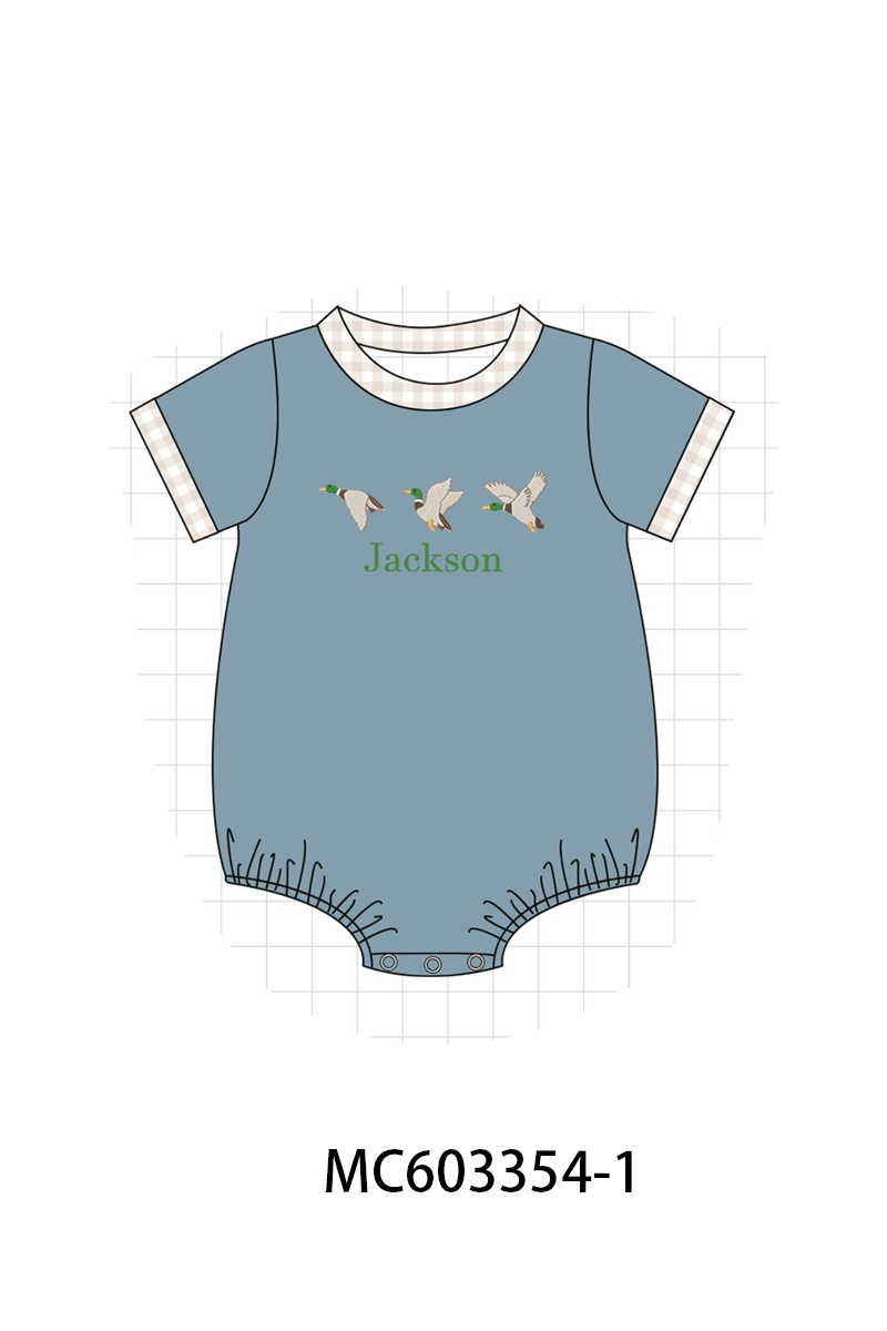 PO83 Blue duck monogram embroidery collection