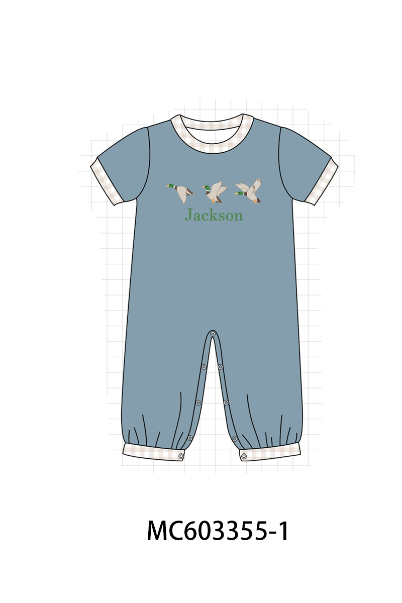 PO83 Blue duck monogram embroidery collection