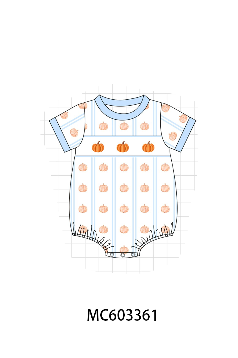 PO83 Blue pumpkin embroidery collection