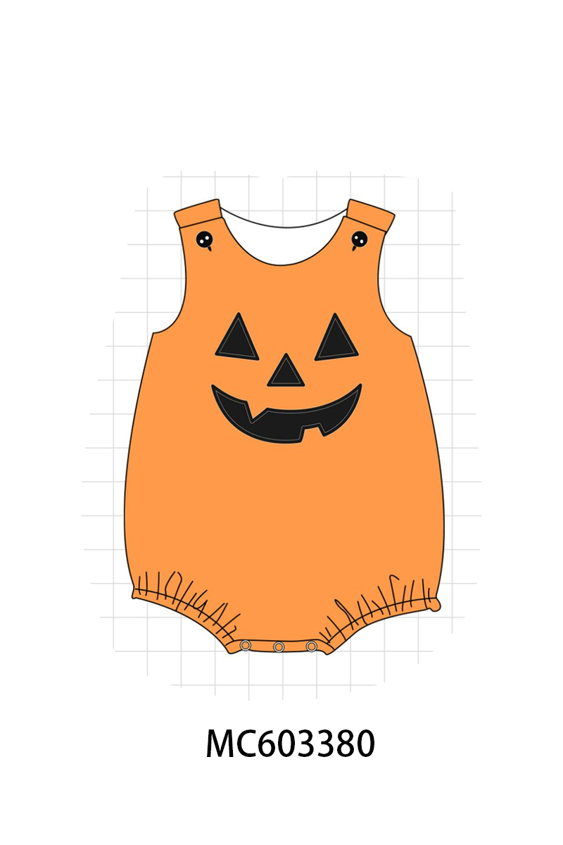 PO83 Orange halloween face applique collection