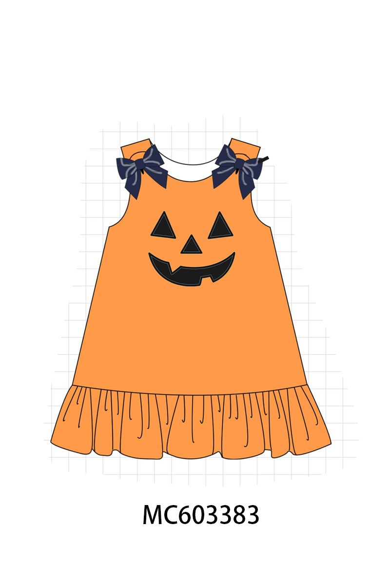 PO83 Orange halloween face applique collection