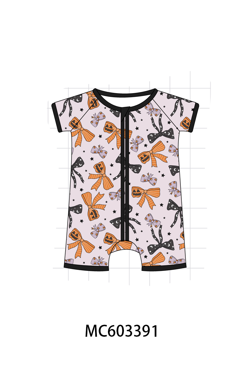 PO83 Halloween bow print bamboo collection