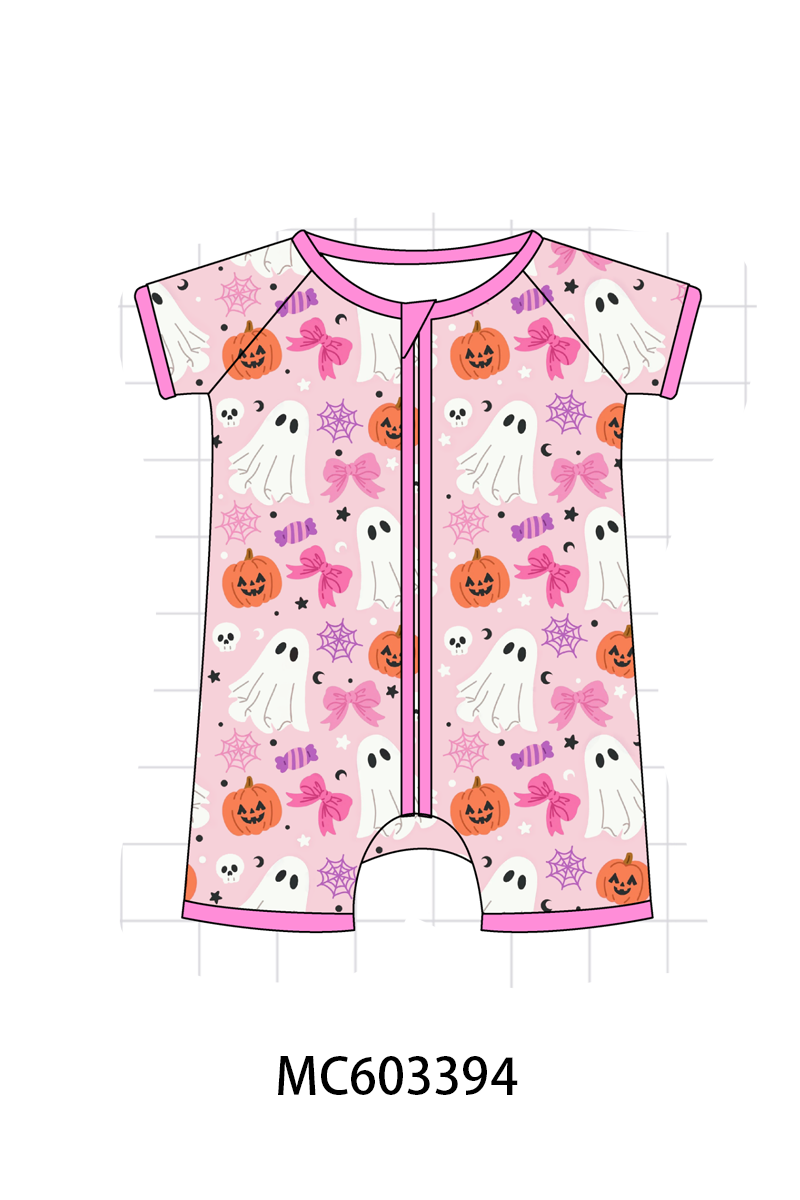 PO83 Pink halloween pumpkin ghost bamboo collection