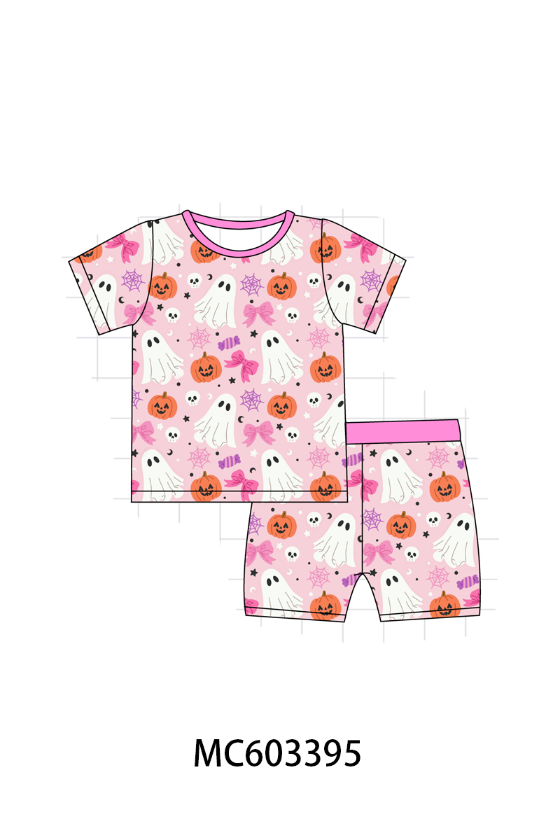 PO83 Pink halloween pumpkin ghost bamboo collection