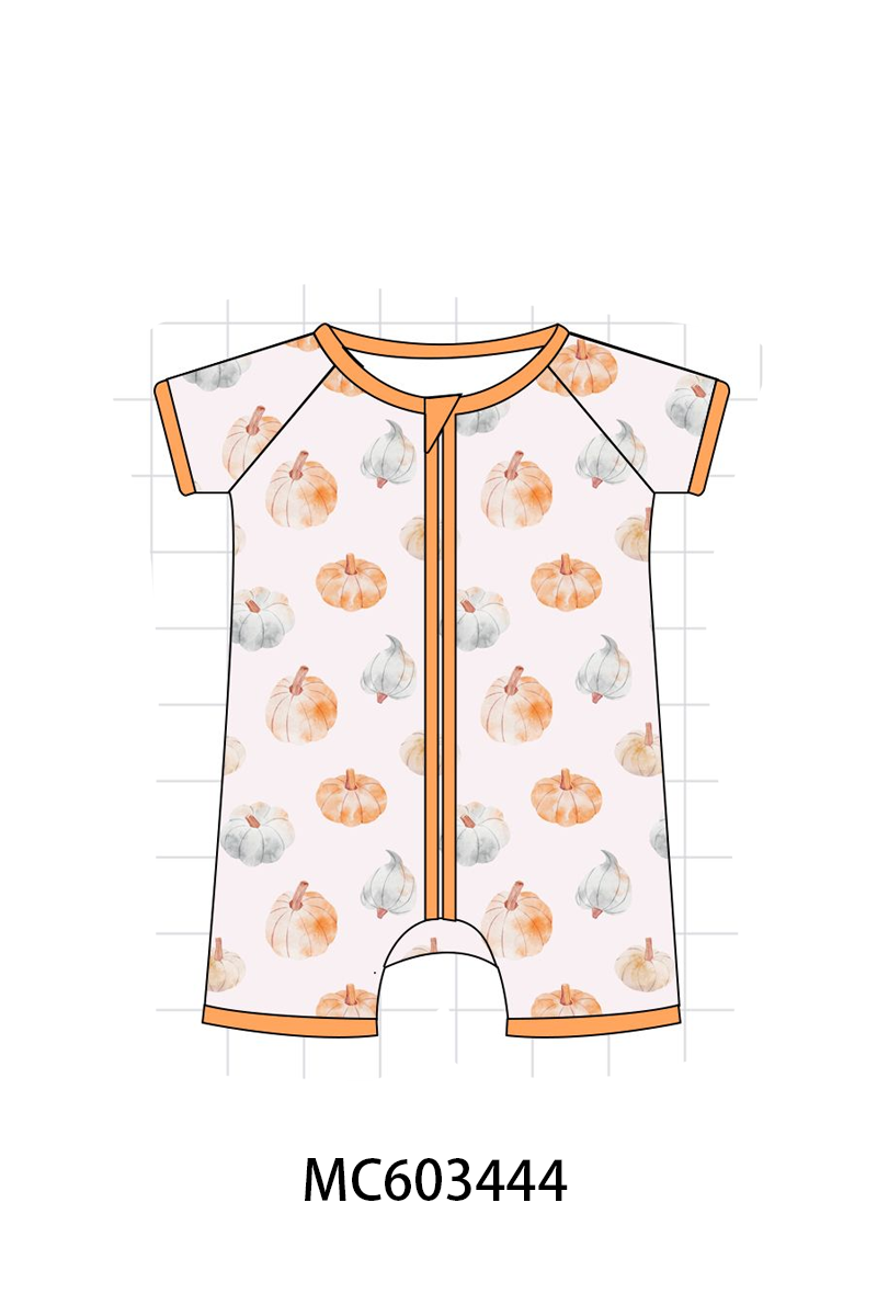 PO83 Orange pumpkin print bamboo collection