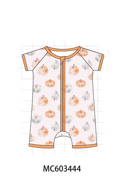 PO83 Orange pumpkin print bamboo collection