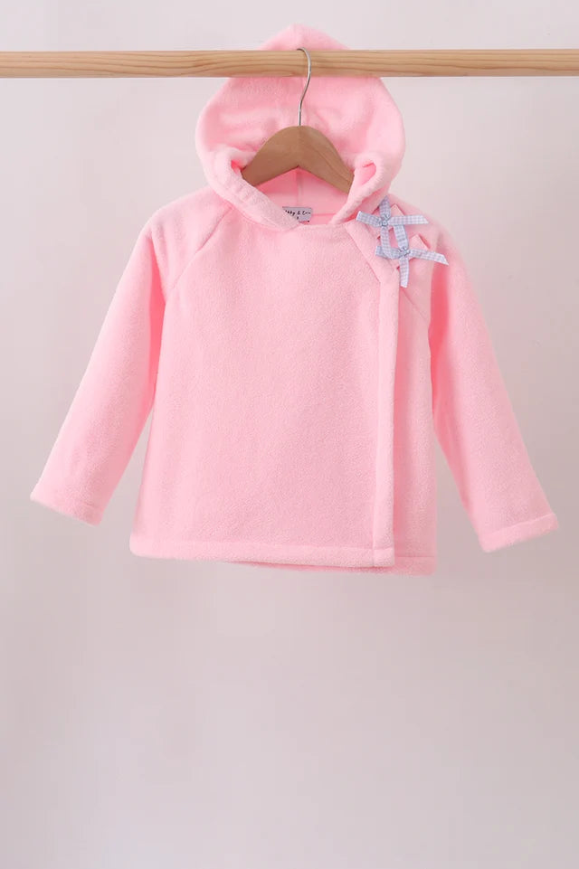 Pink Fleece Bow Coat