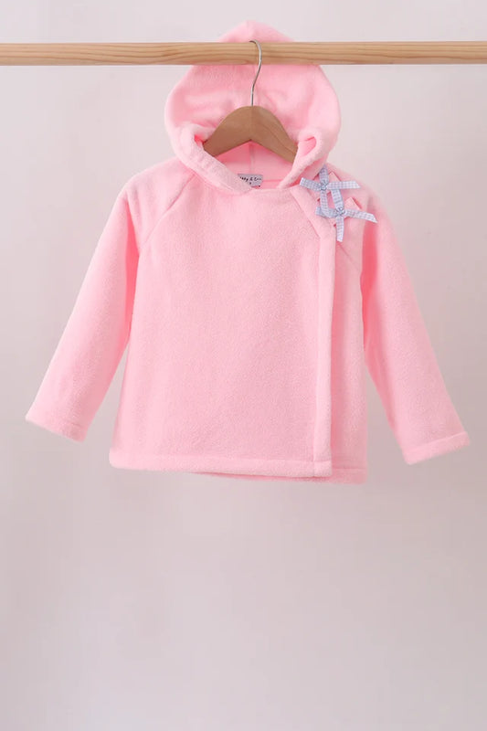Pink Fleece Bow Coat