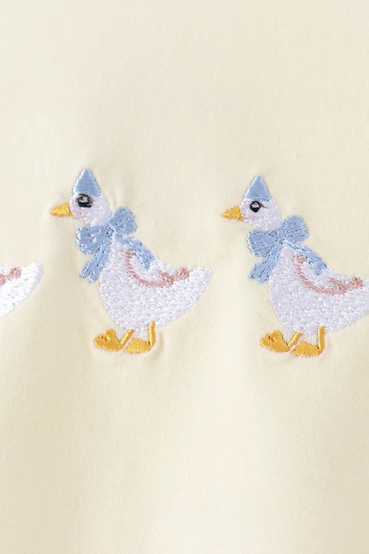 Goose embroidery bloomer set