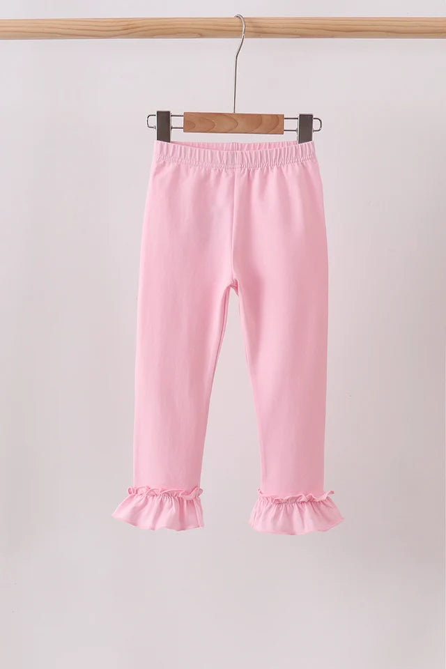 Pink ruffle pants