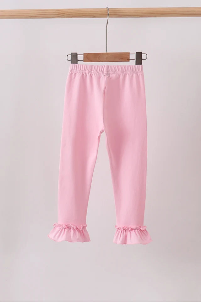 Pink ruffle pants