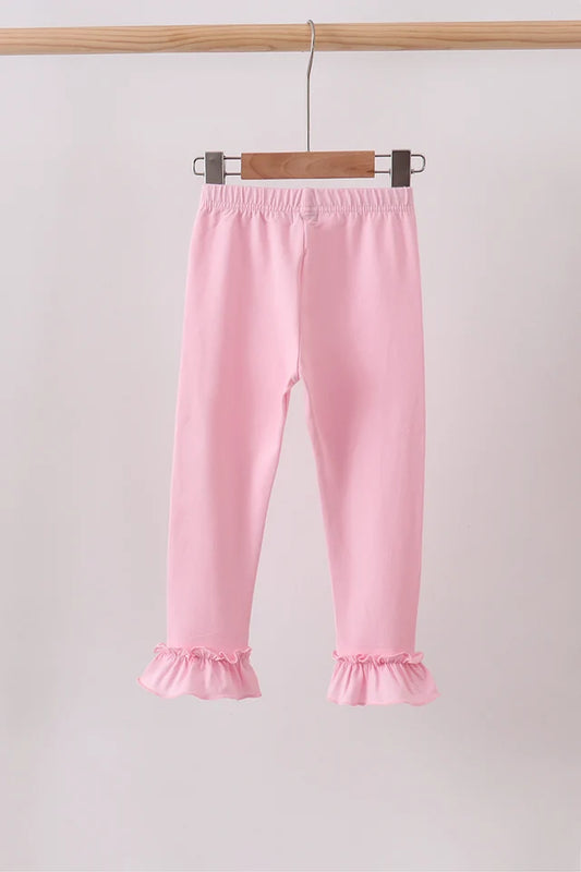 Pink ruffle pants