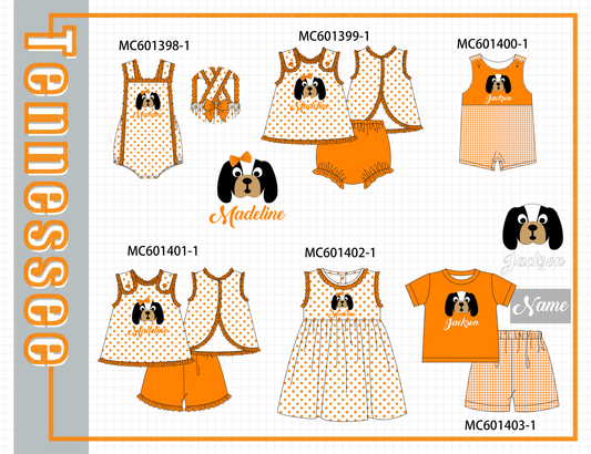 PO80 Orange Tennessee applique monogram embroidery collection