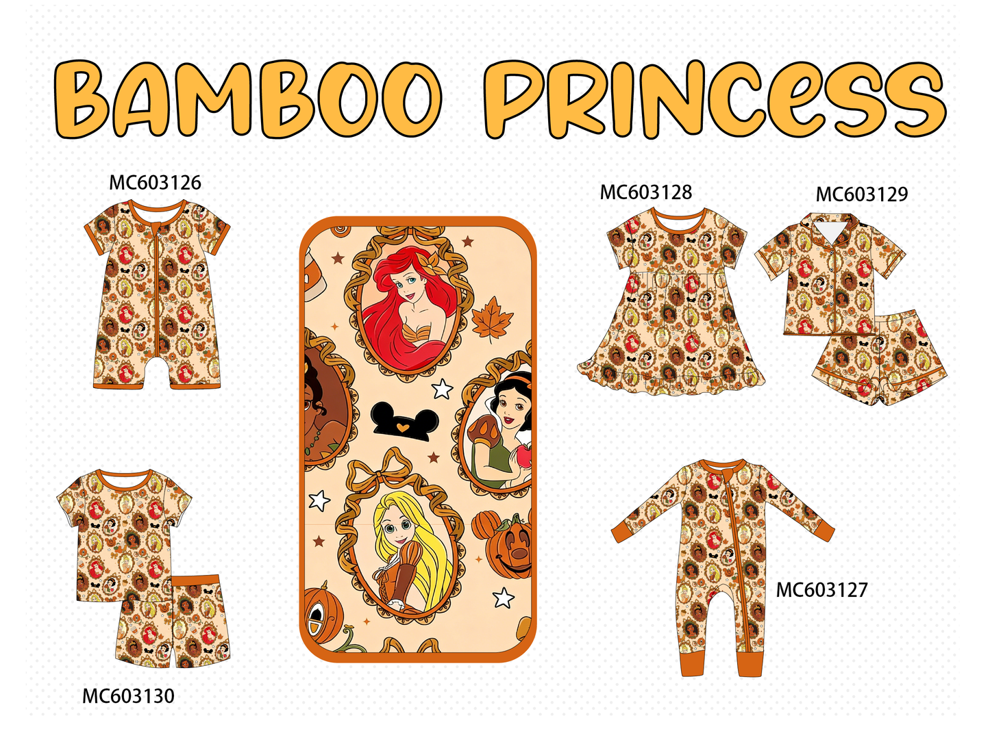 PO83 Orange princess bamboo collection