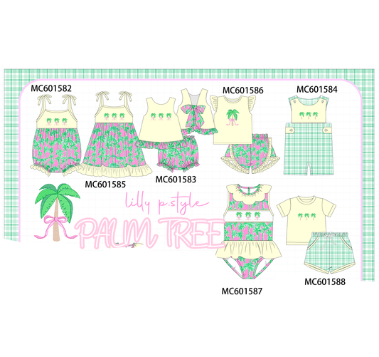 PO80 Palm tree print ruffle collection 1
