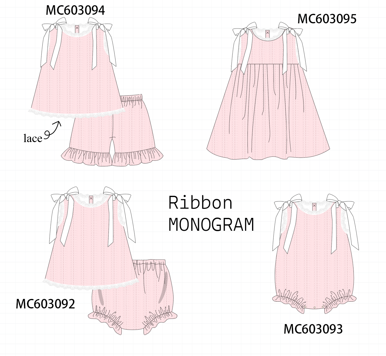 PO83 Pink ribbon lace collection