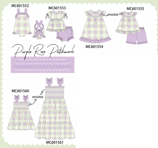 PO80 Purple checkered ruffle smocked collection 1