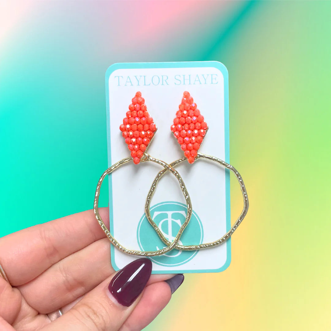 Spring Callie Hoops (Orange Blossom)
