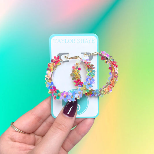 Lily Flower Hoops (Rainbow)