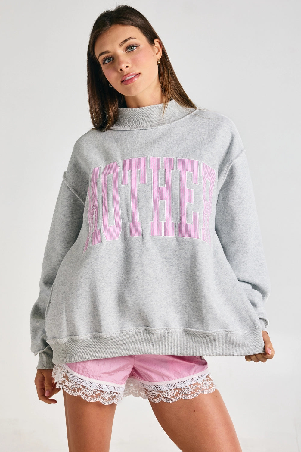"Mother" Mock Neck Sweatshirt