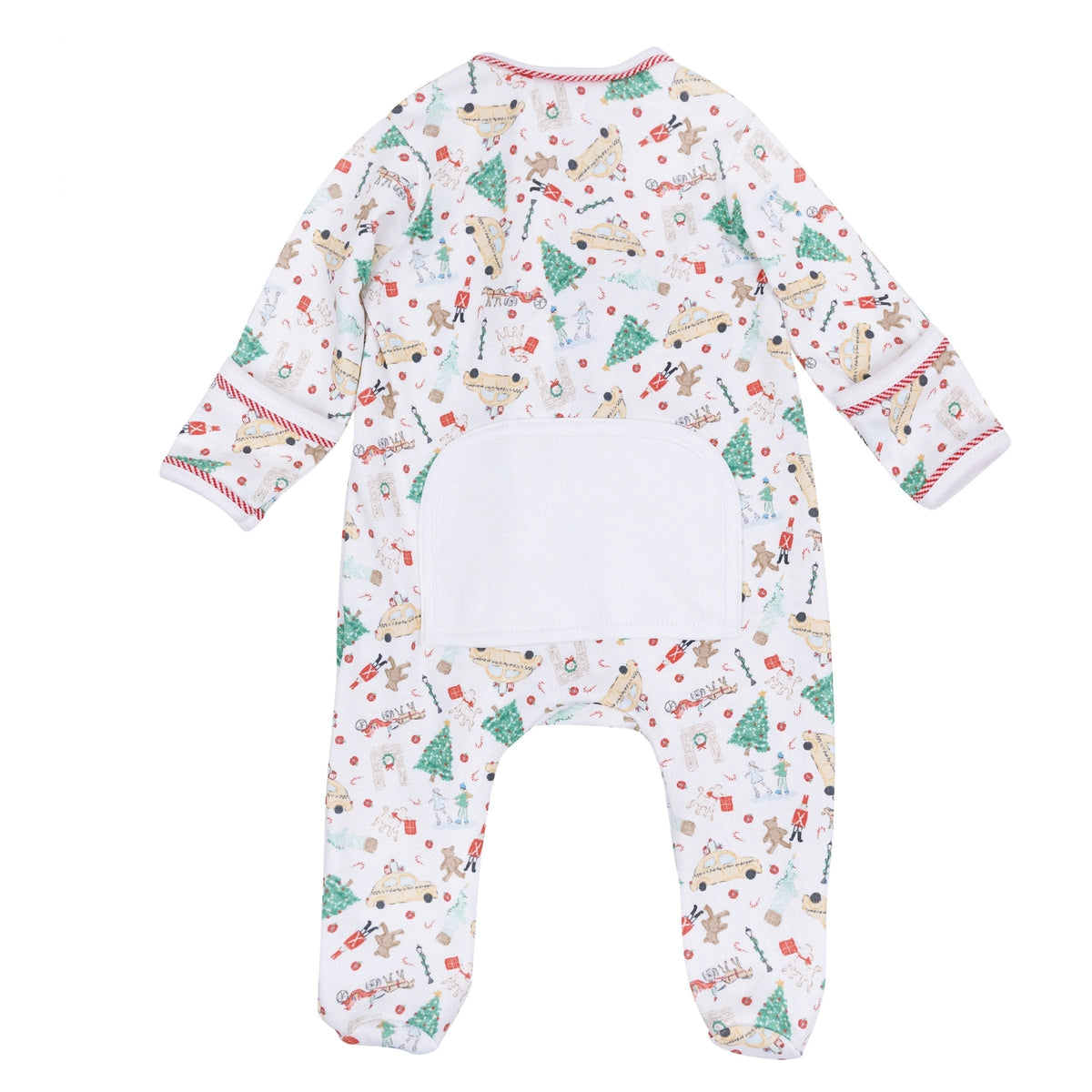 Christmas in the City Print Zip Footie