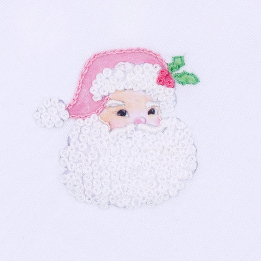 Santa Baby Collared Long Sleeve Bubble - Pink