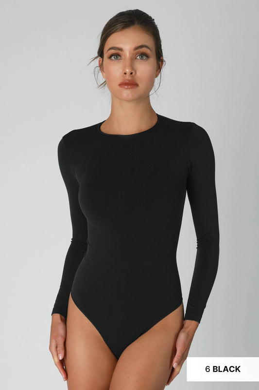 High Neck Ls Bodysuit (Black)