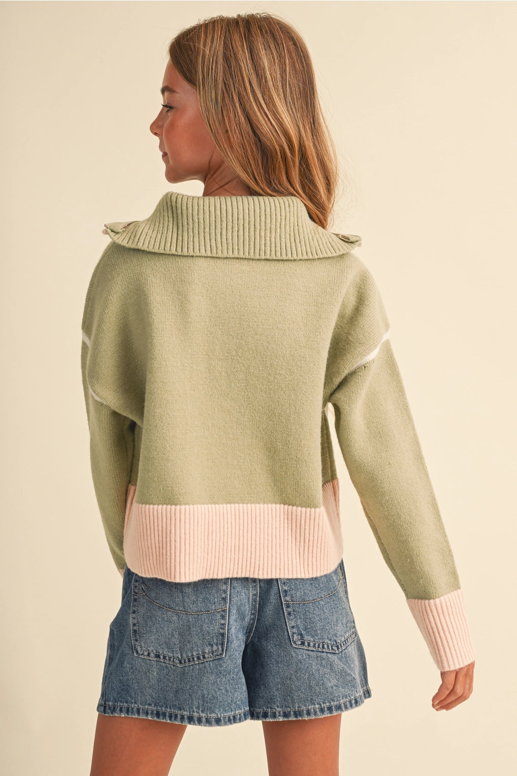 (Tween) Beth Half Zip Top