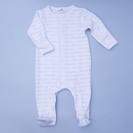 Little Brother Print Footie