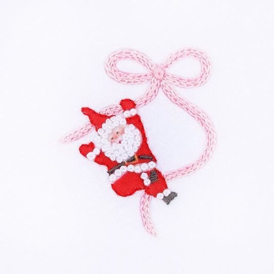 Jolly Ribbons Hand-Embroidered Long Sleeve Ruffle Bubble