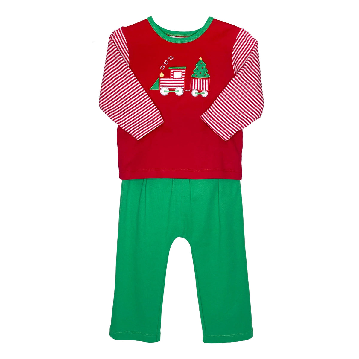 Christmas Tree Applique Top & Pant Set