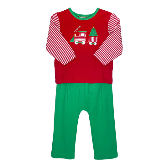 Christmas Tree Applique Top & Pant Set