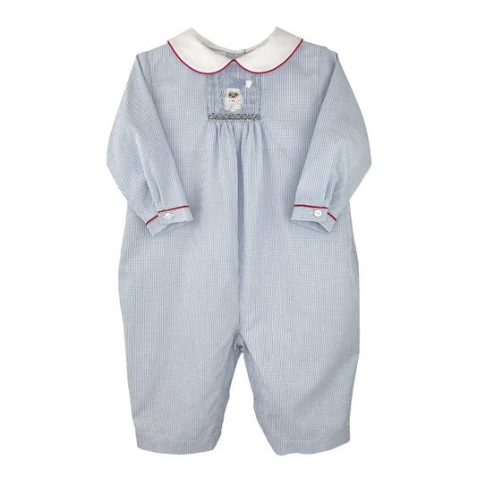 Longall with Hand Picture Smocked Santa