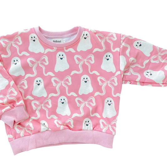 Ribbon Ghost | Kids Fall + Halloween Sweatshirt