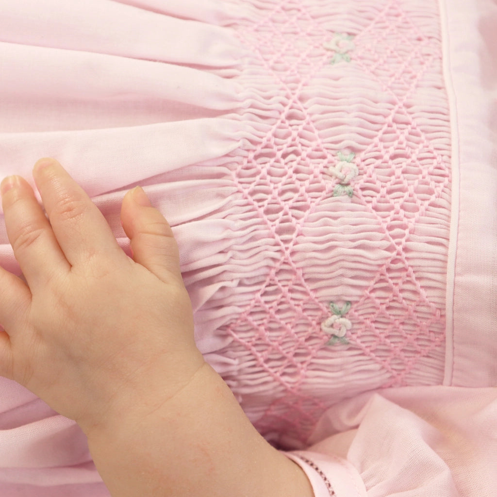 French Bubble with Diamond Smocking