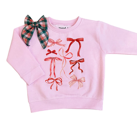 Holiday Bows | Girls Holiday Sweatshirt