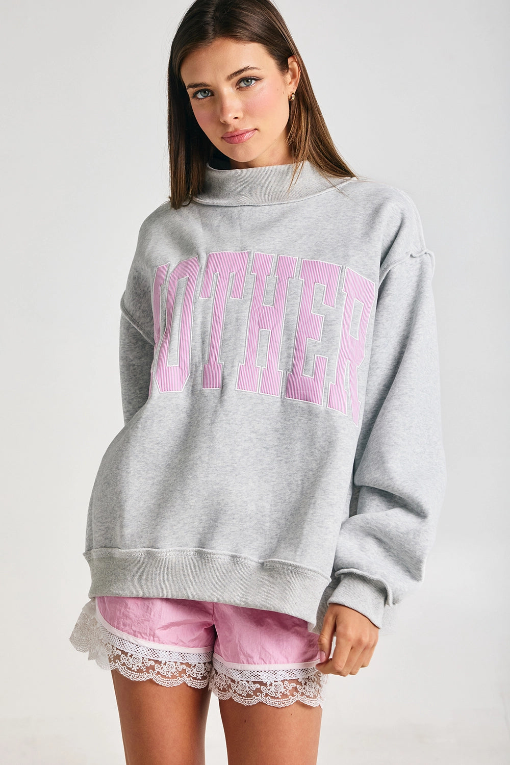 "Mother" Mock Neck Sweatshirt