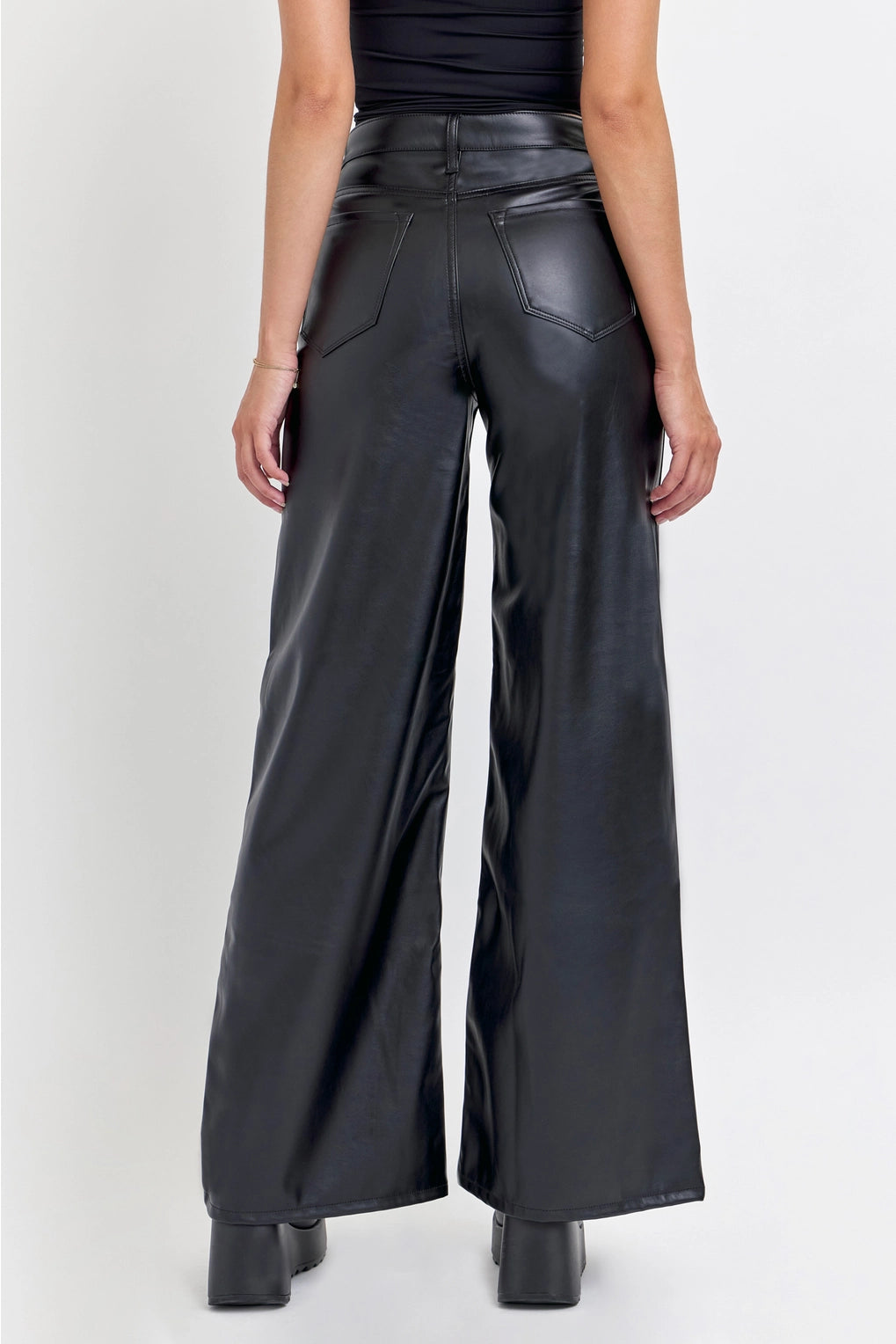 Kendall Faux Leather High Rise Wide Leg Pants