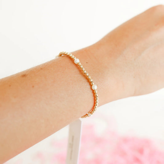 Madi Beaded Bracelet in Gold