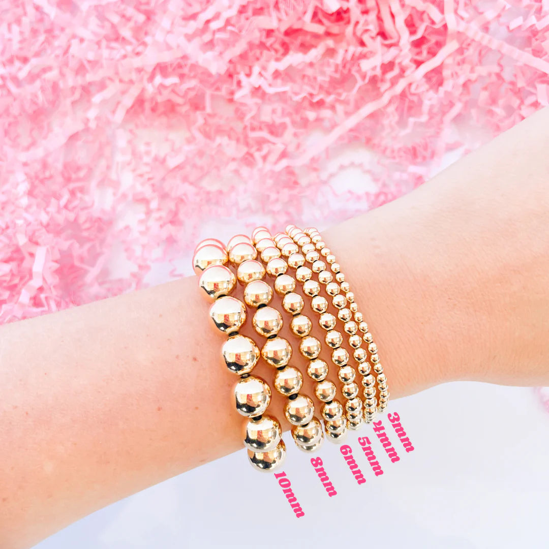 3MM Gold Beaded Bracelet