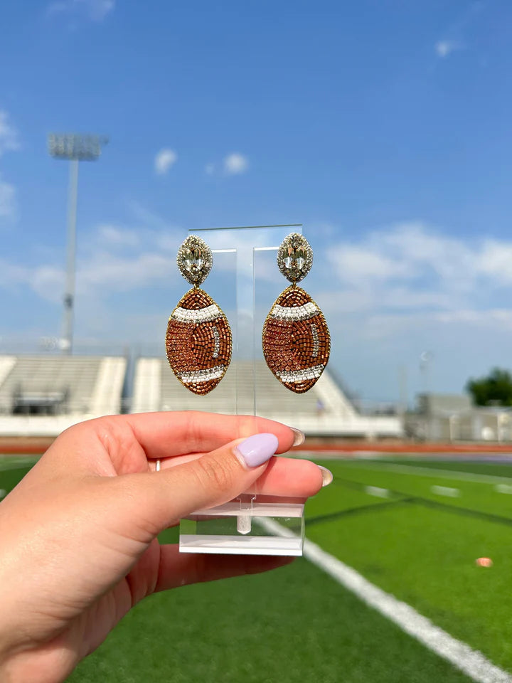 Beaded Brown Footballs