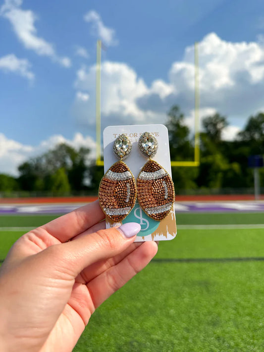 Beaded Brown Footballs