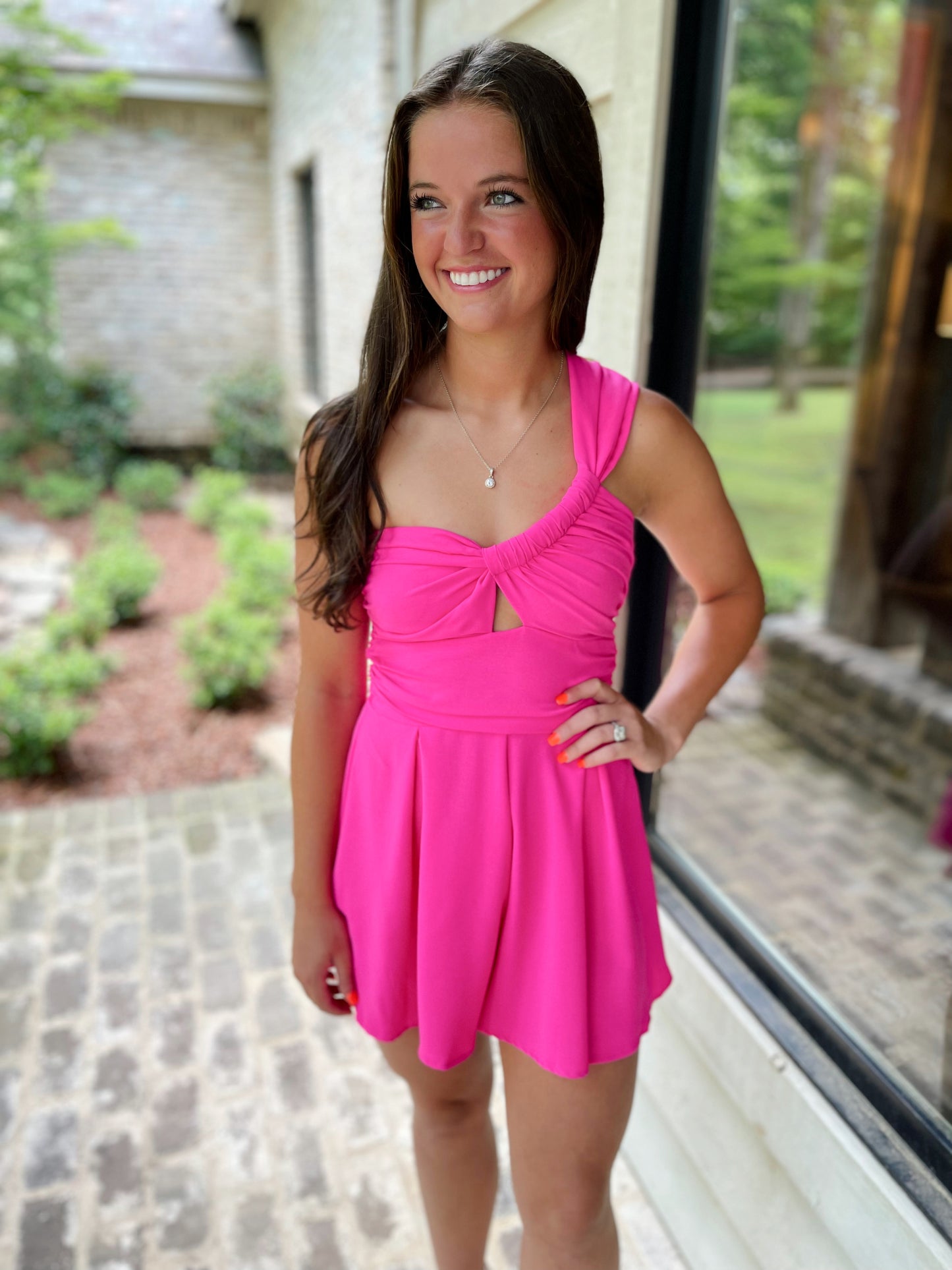 Think Sunny One Shoulder Romper