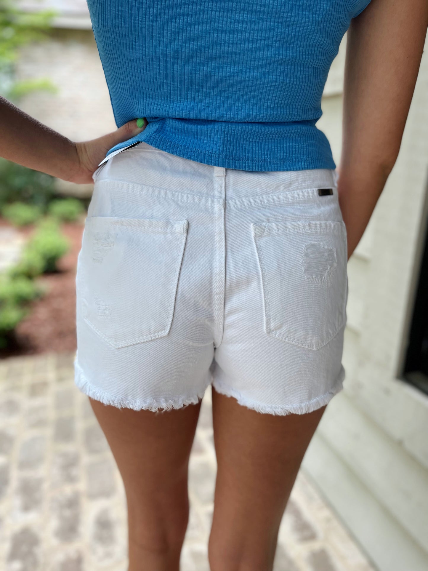 Best Energy White High Rise Shorts