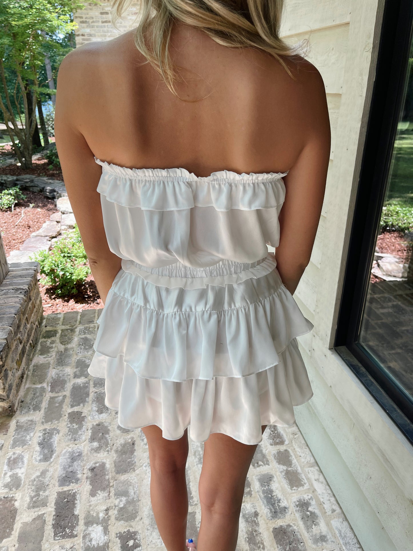 Here To Adore Strapless Romper Dress