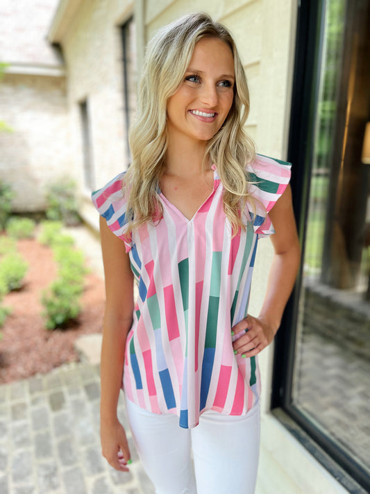Striping Style Blouse
