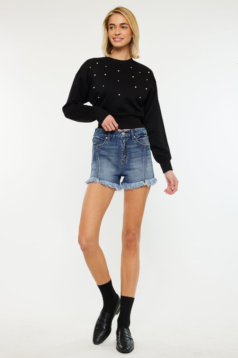 Emmy High Rise Denim Shorts